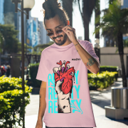 Bold Red Heart Graphics Oversized T-shirt – PodLyft
