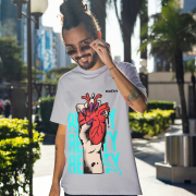 Bold Red Heart Graphics Oversized T-shirt – PodLyft
