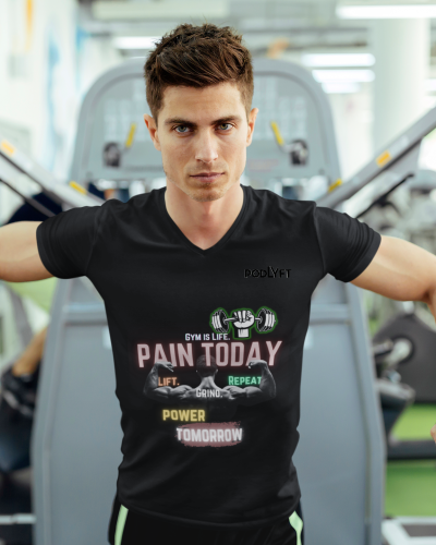 Gym Motivation T-shirt | Pain Today, Power Tomorrow – PodLyft