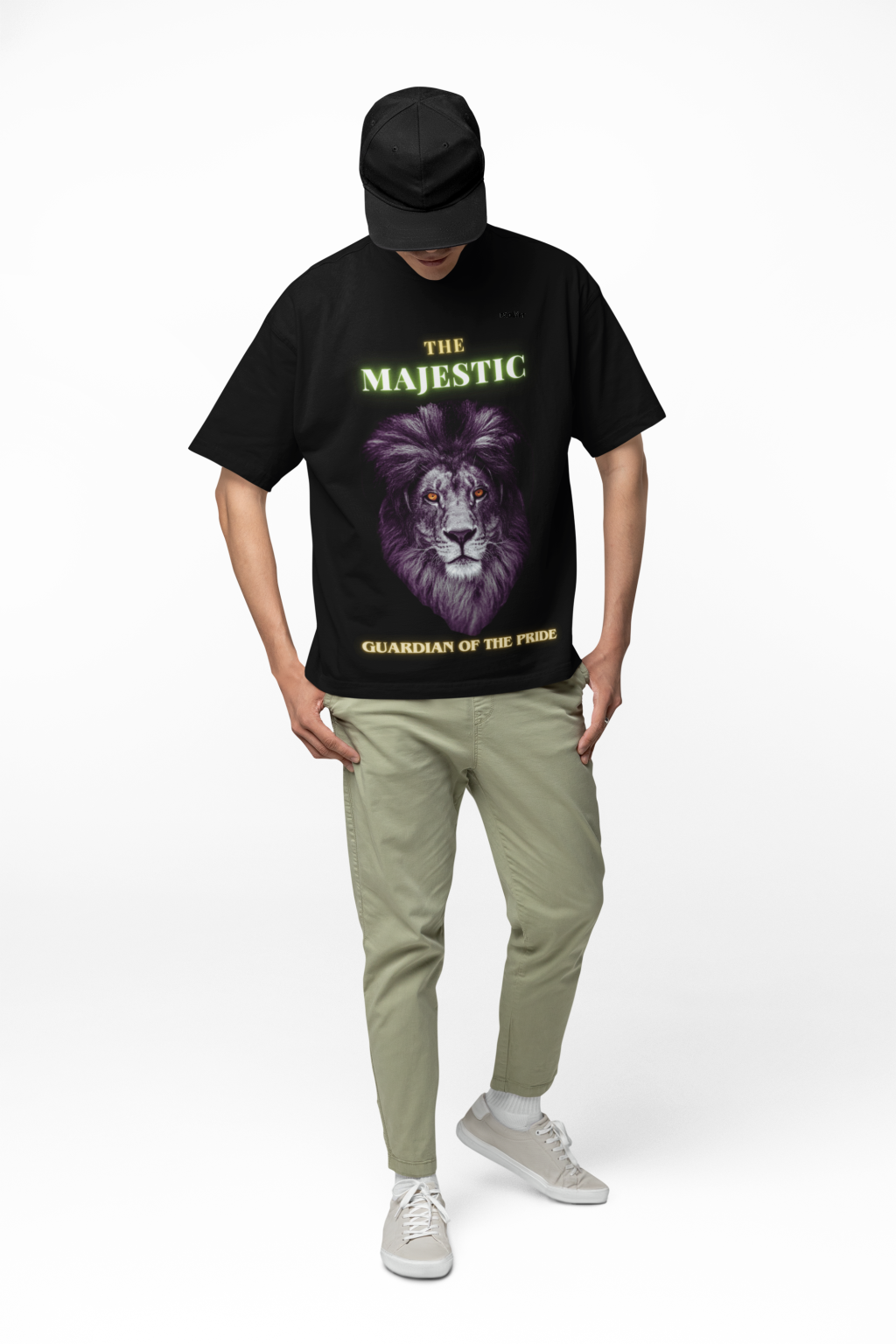 Majestic Lion Head T-Shirt in Black, size XS from PodLyft.