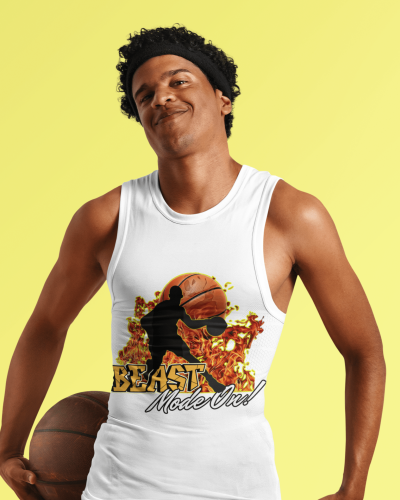 Beast Mode On Tee | Fiery Basketball Energy