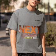 Medium-sized grey 'Bold Next Generation Leader' tee with a powerful leadership statement. A stylish and confident wear choice from PodLyft.