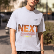 Medium-sized lavender 'Bold Next Generation Leader' tee with a powerful leadership statement. A stylish and confident wear choice from PodLyft.