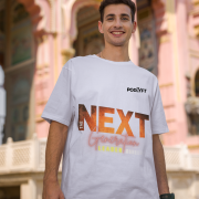 Lavender 'Bold Next Generation Leader' tee in small size, designed to make a strong leadership statement. Trendy and comfortable casual wear from PodLyft.