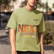 Medium-sized olive green 'Bold Next Generation Leader' tee with a powerful leadership statement. A stylish and confident wear choice from PodLyft.