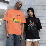 Extra Large 'Change is Constant' Tee in Coral – Make a statement with this bold typography tee printed via DTG on high-quality 240 GSM cotton fabric. Features a ribbed neckline and an oversized unisex fit.