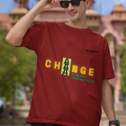 Large Maroon 'Change is Constant' Tee – This oversized unisex tee makes a powerful statement with its striking typography. DTG printed on premium 240 GSM cotton, ensuring breathability and durability.