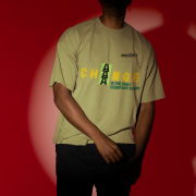 Small-size 'Change is Constant' Tee in Olive Green – Stand out with this striking statement tee, designed with vibrant typography. Crafted from 240 GSM cotton, bio-washed for a soft and durable feel.