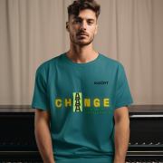 Medium 'Change is Constant' Tee in Petrol Blue – Embrace transformation with this bold typography design on a deep petrol blue fabric. Made with high-quality 240 GSM super-combed cotton for a premium oversized fit.