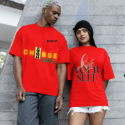 Extra Large 'Change is Constant' Tee in Red – This bold typography tee is perfect for those who embrace growth and transformation. Made from high-quality 240 GSM cotton with a pre-shrunk, bio-washed finish.