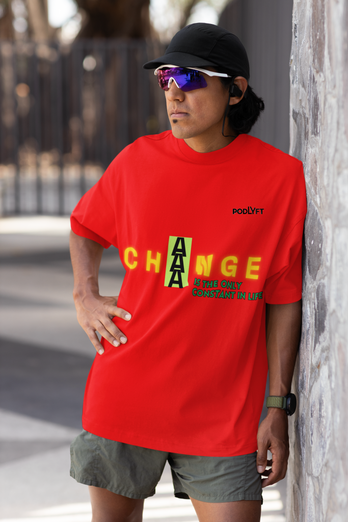 Change is Constant Tee Bold Statement Design PodLyft Royal Blue Double Extra Large