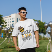 White 'Hum Nahi Sudhrenge' tee in small size, designed for a cool and quirky vibe. Trendy and comfortable everyday wear from PodLyft.