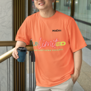 Coral Unlimited Tee in small size with an electrifying statement design, printed using DTG on a high-quality oversized cotton T-shirt for a trendy and lasting style.