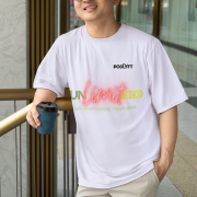 Lavender Unlimited Tee in small size with an electrifying statement design, printed using DTG on a high-quality oversized cotton T-shirt for a stylish and lasting impression.