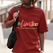 Unlimited Tee in maroon, extra large size, featuring an eye-catching bold statement design, printed on a high-quality oversized T-shirt with super combed cotton fabric.