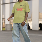 Olive green Unlimited Tee in double extra large size with a striking motivational design, printed using DTG on a premium oversized T-shirt for a relaxed and confident fit.
