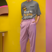 Double extra Large grey 'Hum Nahi Sudhrenge' tee with a cool and quirky vibe. Trendy, fun, and comfortable everyday wear from PodLyft.