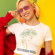 Crisp and classic, the 'Blooming Soul tee in white highlights its stunning floral art design, offering a timeless and fresh aesthetic. Available at PodLyft.