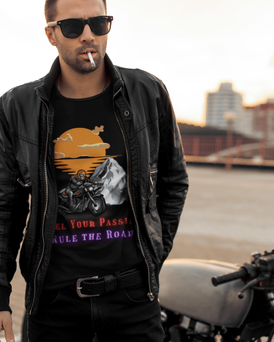 Biker Graphic T-shirt | Fuel Your Passion – Rule the Road