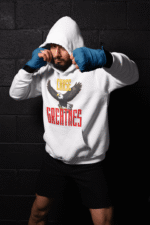 Chase Greatness Hoodie in crisp white, featuring a bold eagle graphic with powerful typography. Perfect for those who strive for strength, determination, and success. | PodLyft