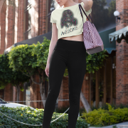 A chic beige crop top featuring a vibrant "I'm Awesome" design, offering a stylish and neutral statement piece for any occasion.