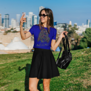 A classic navy blue crop top with a bold "I'm Awesome" design, combining deep elegance with a confident attitude.