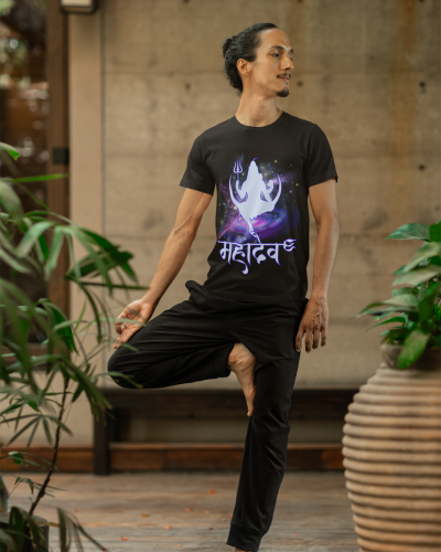Mahadev Cosmic Energy T-shirt | Divine Shiva Art