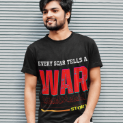 Partition Tribute T-shirt in Black – A powerful visual art design honoring history, available at PodLyft.