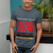 Partition Tribute T-shirt in Charcoal – A bold statement piece with powerful visual art, available at PodLyft.