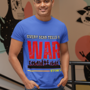 Partition Tribute T-shirt in Royal Blue – A meaningful artistic statement on history, available at PodLyft.