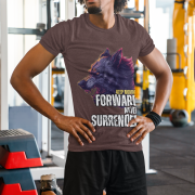 Relentless Wolf Tee in coffee brown, featuring a bold and fierce wolf design. A deep and earthy tone for those who embrace strength. Available at PodLyft.