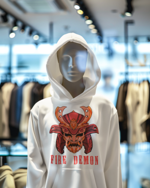 Blazing Fire Demon Samurai Men’s Hoodie