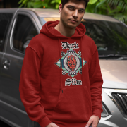 Maroon Star Wars Darth Maul hoodie by PodLyft — premium cotton fleece with fierce red-and-black Sith Lord illustration.