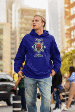 Navy blue hoodie featuring Darth Maul — Official Star Wars Edition by PodLyft, crafted in brushed fleece cotton with dark side artwork.