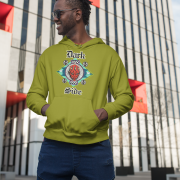 Olive green Darth Maul hoodie — Official Star Wars Edition from PodLyft, showcasing iconic Sith imagery on ultra-soft fleece cotton.