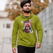 Olive Green Men’s Darth Vader Hoodie, a PodLyft Star Wars collectible, with a detailed Darth Vader print, 300 GSM for strength.