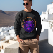 Black Wilderness Sweatshirt with rugged outdoor design by PodLyft, featuring bold wilderness graphics.