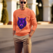 Coral Wilderness Sweatshirt with bold outdoor design by PodLyft, showcasing rugged wilderness artwork.