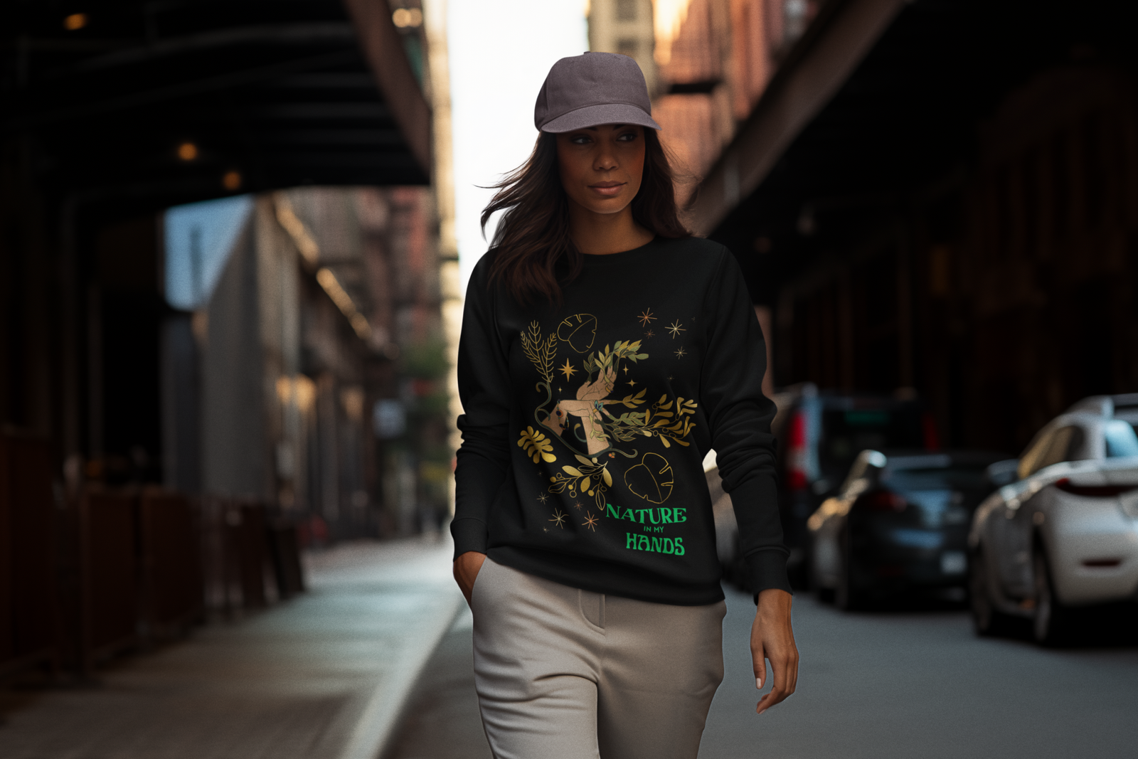 Nature in My Hands Sweatshirt Eco Friendly Design Secondary Product Image1 scaled