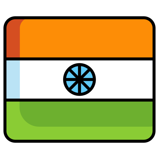 Indian flag icon representing made in India