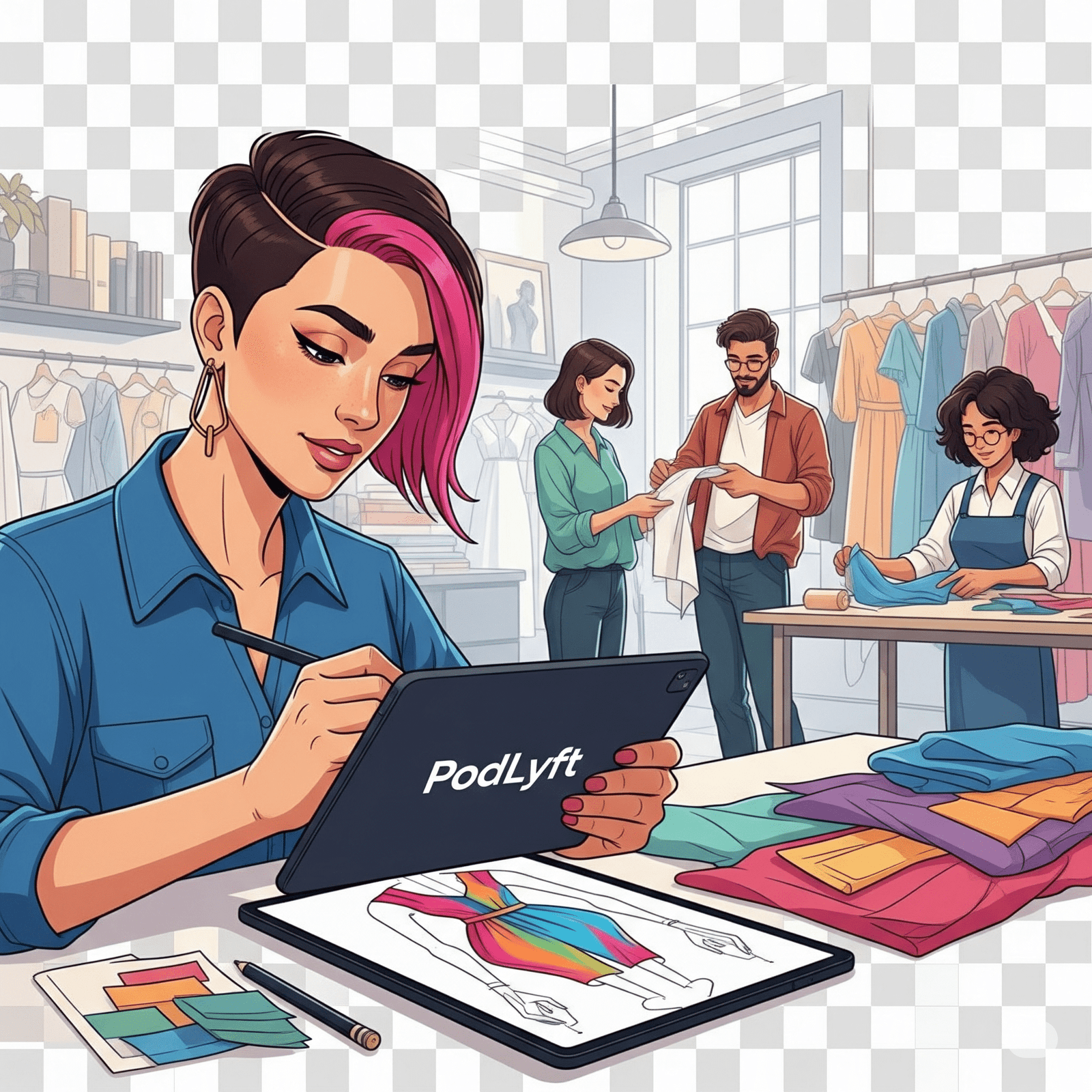 About Us 1 Pratyasha Fashion Galaxy team at work
